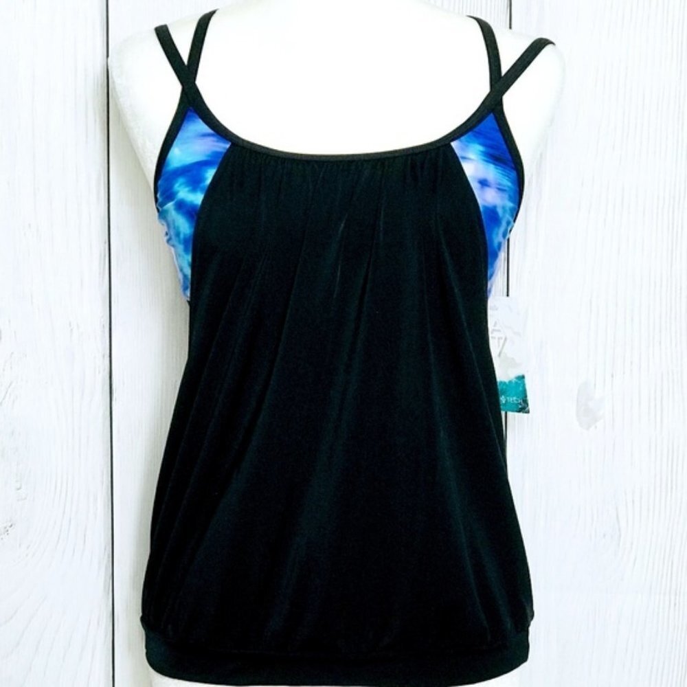 Black, Purple & Blue Aqua Tech Tankini